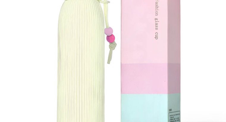 Glass Water Bottle with Handle Beautiful Colours – EVR.LK in Eravur