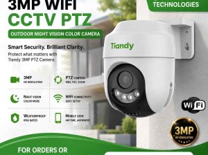 Tiandy 3MP WiFi CCTV PTZ Outdoor Night Vision Color Camera – EVR.LK in Eravur!